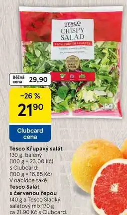 Tesco Tesco Křupavý salát, 130 g, balený nabídka