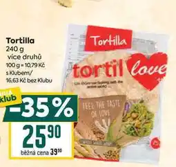 Billa Tortilla 240 g nabídka