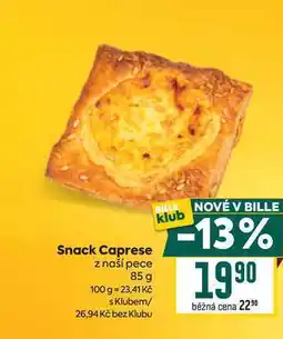Billa Snack Caprese z naší pece 85 g nabídka