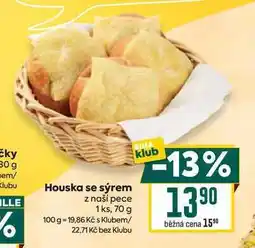 Billa Houska se sýrem z naší pece 1 ks, 70 g nabídka