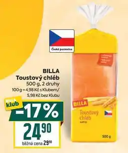 Billa BILLA Toustový chléb 500 g nabídka