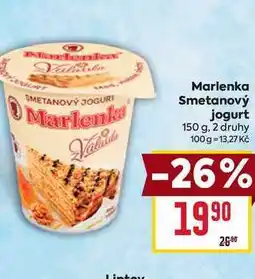 Billa Marlenka Smetanový jogurt 150 g nabídka
