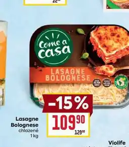 Billa Lasagne Bolognese chlazené 1kg nabídka