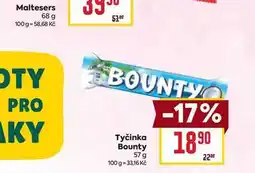 Billa Tyčinka Bounty 57 g nabídka