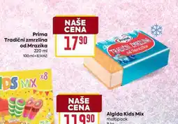 Billa Prima Tradiční zmrzlina od Mrazíka 220 ml nabídka