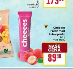 Billa Cheeees Fresh mint Zubní pasta 60 g nabídka