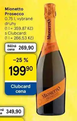 Tesco Mionetto Prosecco, 0,75 l nabídka