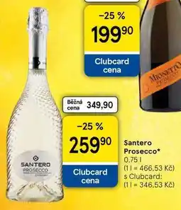 Tesco Santero Prosecco, 0.75 l nabídka