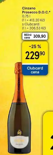 Tesco Cinzano Prosecco D.O.C., 0.75 l nabídka