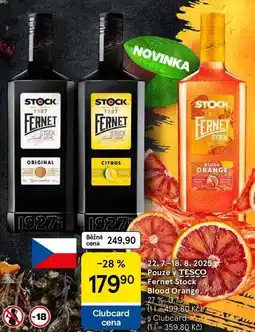 Tesco Fernet Stock Blood Orange 27%, 0.7 l nabídka