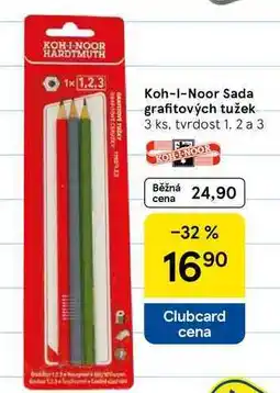 Tesco Koh-I-Noor Sada grafitových tužek, 3 ks. tvrdost 1, 2 a 3 nabídka