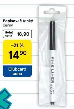 Tesco Popisovač tenký černý nabídka