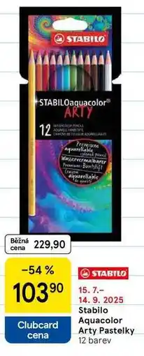 Tesco Stabilo Aquacolor Arty Pastelky, 12 barev nabídka