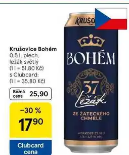 Tesco KRUŠO Krušovice Bohém, plech, 0.5 l nabídka