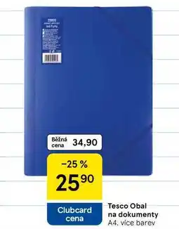 Tesco Tesco Obal na dokumenty, A4, více barev nabídka