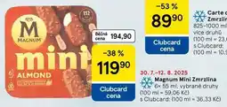Tesco Magnum Mini Zmrzlina, 6x 55 ml, vybrané druhy nabídka