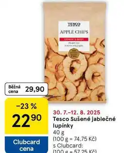 Tesco Tesco Sušené jablečné lupínky, 40 g nabídka