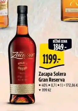 Albert Zacapa Solera Gran Reserva 40% 0,71 nabídka