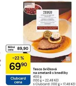 Tesco Tesco Svíčková na smetaně s knedlíky, 400 g nabídka