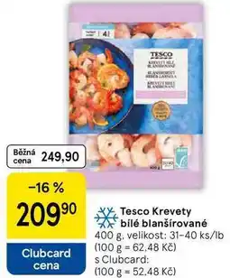 Tesco Tesco Krevety bílé blanšírované, 400 g nabídka