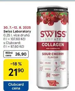 Tesco Swiss Laboratory, 0.25 l, více druhů nabídka