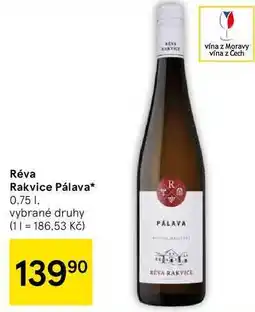 Tesco Réva Rakvice Pálava, 0,75 l, vybrané druhy nabídka