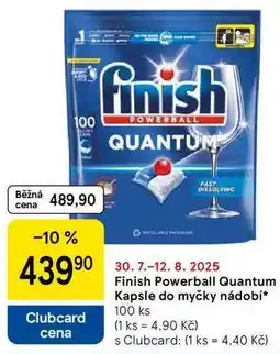 Tesco Finish Powerball Quantum Kapsle do myčky nádobí, 100 ks nabídka