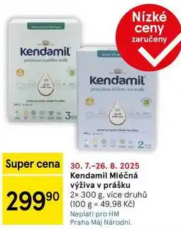Tesco Kendamil Mléčná výživa v prášku, 2x 300 g nabídka