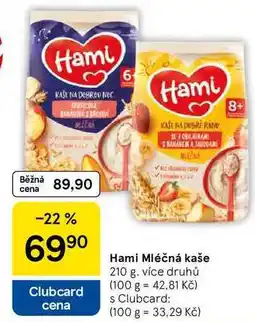 Tesco Hami Mléčná kaše, 210 g nabídka