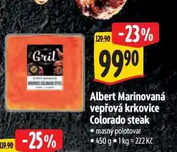 Albert Albert Marinovaná vepřová krkovice Colorado steak 450 g nabídka
