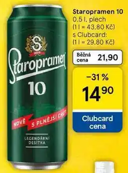 Tesco Staropramen 10, 0.5 l, plech nabídka