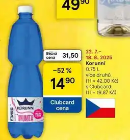 Tesco Korunní, 0.75 l, více druhů nabídka