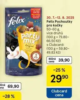 Tesco Felix Pochoutky pro kočky, 50-60 g nabídka