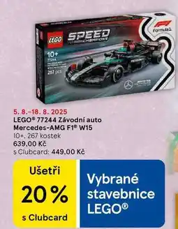 Tesco LEGO 77244 Závodní auto Mercedes-AMG F1 W15 10+, 267 kostek nabídka