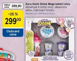 Tesco Zuru Oosh Slime Mega balení slizu, obsahuje 4 svítící slizy, zábavnou pěnu, tvarovací hmotu nabídka