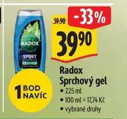 Albert Radox Sprchový gel 225 ml nabídka