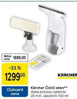 Tesco Kärcher Čistič oken, doba provozu baterie: 25 min, zásobník 100 ml nabídka