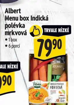 Albert Albert Menu box Indická polévka mrkvová 1 box nabídka