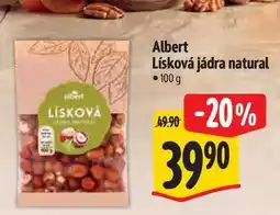 Albert Albert Lísková jádra natural 100 g nabídka