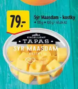 Albert Sýr Maasdam-kostky 120 g nabídka