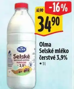 Albert Olma Selské mléko čerstvé 3,9% nabídka