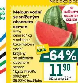 Billa Meloun vodní se sníženým obsahem semen volný cena za 1 kg nabídka