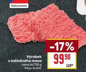 Billa Výrobek z mělněného masa cena za 750 g nabídka