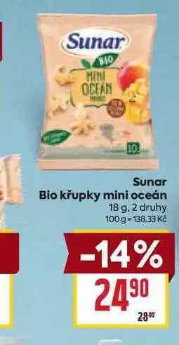 Billa Sunar Bio křupky mini oceán 18 g nabídka
