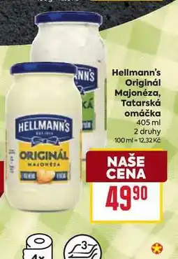 Billa Hellmann's Originál Majonéza, Tatarská omáčka 405 ml nabídka