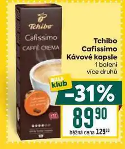 Billa Tchibo Cafissimo kávové kapsle, různé druhy nabídka