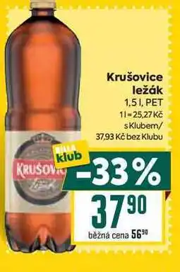 Billa Krušovice ležák 1.5 I, PET nabídka
