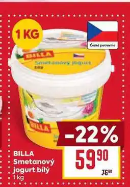 Billa BILLA Smetanový jogurt bílý 1 kg nabídka