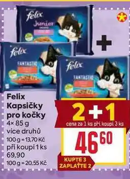 Billa Felix Kapsičky pro kočky 4× 85 g nabídka
