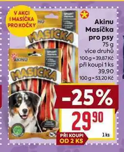 Billa Akinu Masíčka pro psy 75 g nabídka